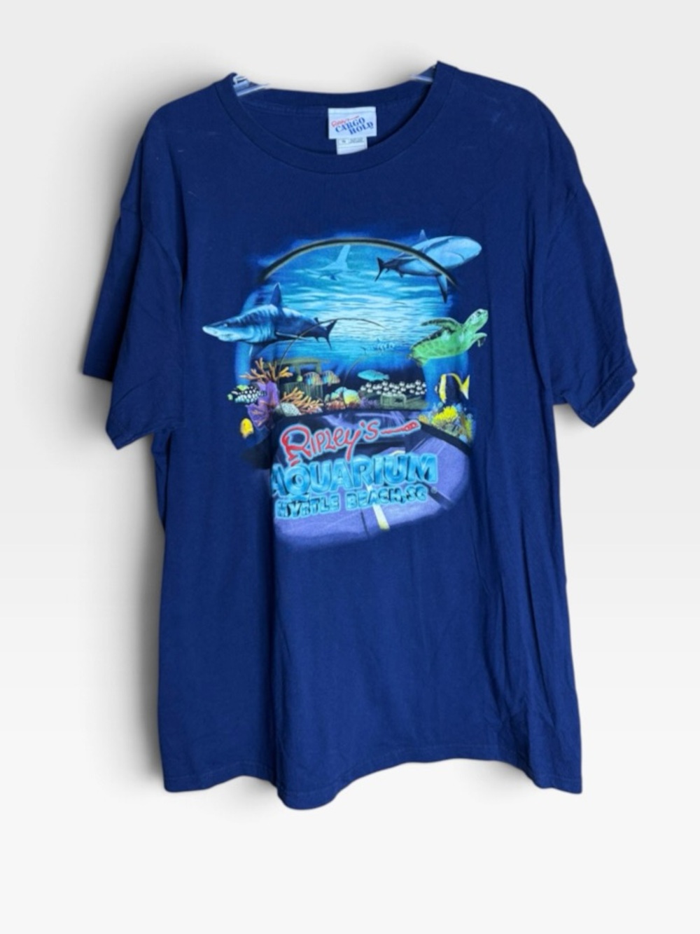 Vintage Y2K Ripley's Aquarium Myrtle Beach Cargo Hold T Shirt XL Sharks